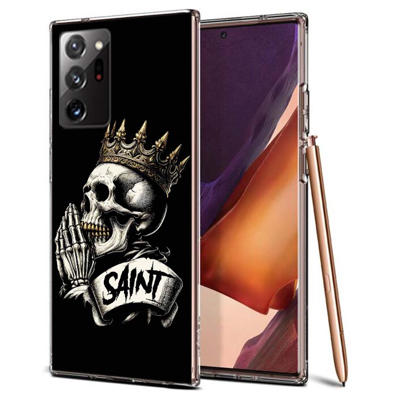 Crown Skeleton Emperor Phone Case for Samsung A55 A35 A25 A15 A07 A05S A16 A17 A26 A36 A37 A56 A57 Galaxy Note 20 10 A50S A71 A5
