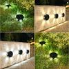 2pcs LED Solar Light Outdoor Deck Garden Buried Lights Pathway Underground Light Outdoor Sunlight Lawn Decoration Landscape Lamp