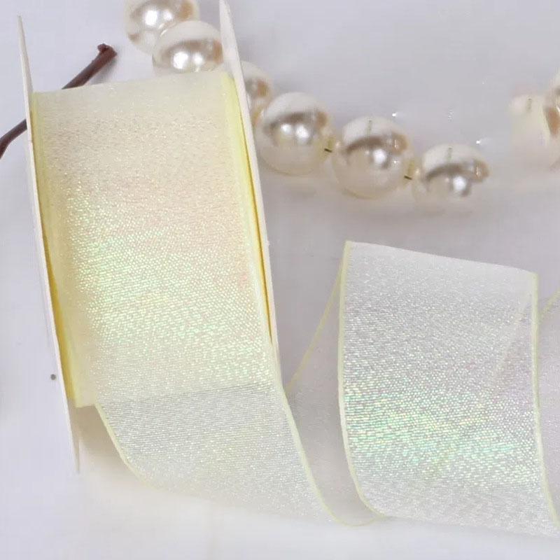 4CM Pearlized Polyester Satin Ribbon Birthday Gift Box Wrapping Fresh Flower Bouquet DIY Bow Accessory Colorful Durable Custom