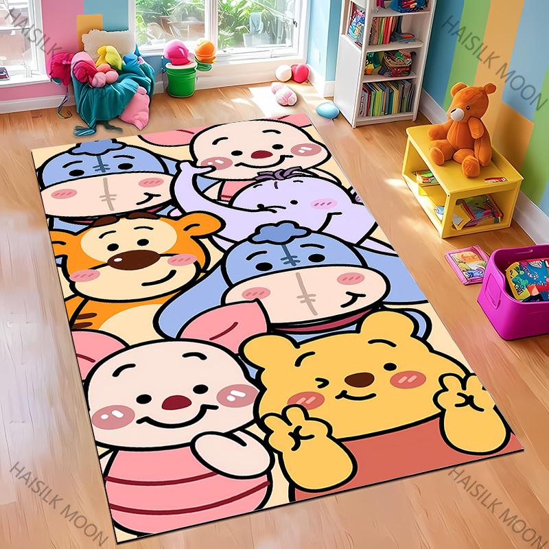 1PC Winnie The Pooh Eeyore Theme Rug Bedroom Living Room Carpet for Floor Mat Home Decor Non-Slip Floor Pad Rug Gift Potdemiel