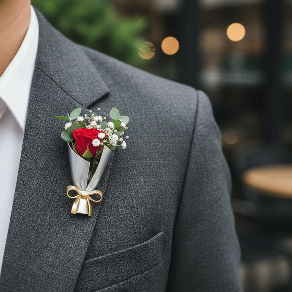 DIY Wearable Flower Brooches Mini Artful Flower Vase Brooch Birthday Celebration