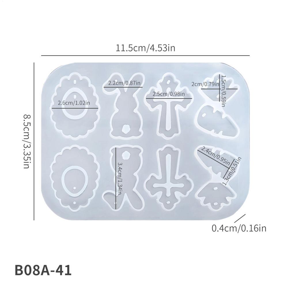 Easter Silicone Earring Molds DIY Easter Crafting Stencil Butterfly Flower Rabbit Egg Design Holiday Earring Molds For Women