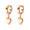 Versatile Women's Stainless Steel Heart Earrings - Japan & South Korea Inspired