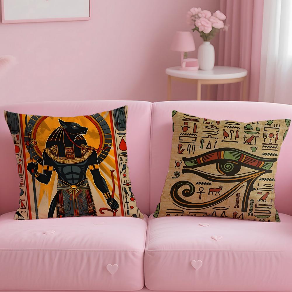 classic myth theme Anubis Cushion Cover Soft & Easy-Wash Pillow Case – Versatile for Couch, Bed, Travel and Office