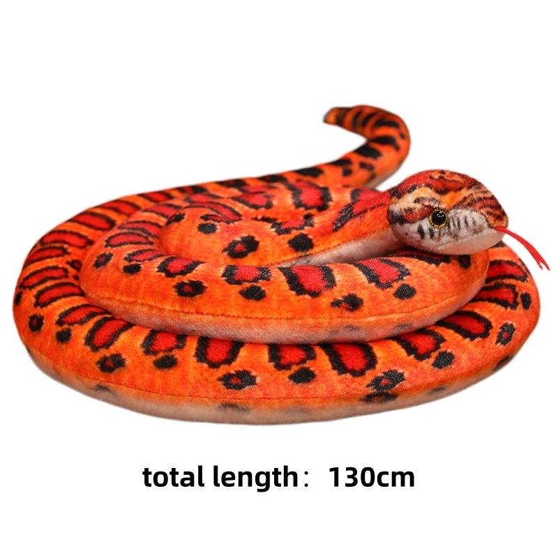 130-300cm Kawaii Schlangen Plüschtier Python Realistisch Kuscheltier Cartoon Kreatives Tier Weiche Kornnatter Klapperschlange Puppe Geburtstagsgeschenk