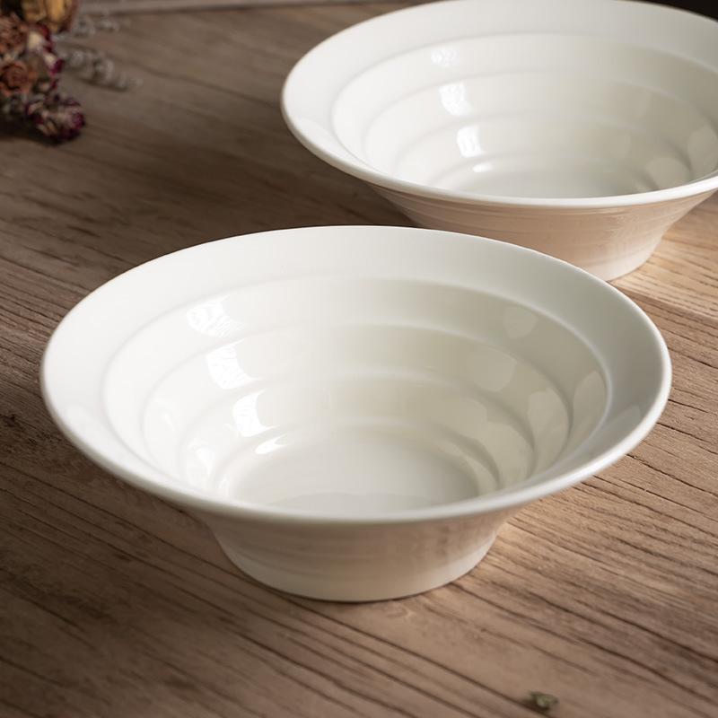 Creative Relief Household Salad Bowl Dessert Bowl Dessert Bowl Simple Retro Style Solid Color Ceramic Tableware Bowl Hat Bowl