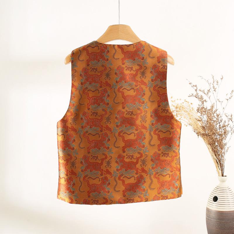 Tigerstadt fünf Gifte Retro Jacquard Weste vielseitiges Temperament locker modische Weste