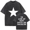 Kanye West Bully T-shirt Grafica Lavata Vintage Oversize Unisex Cotone