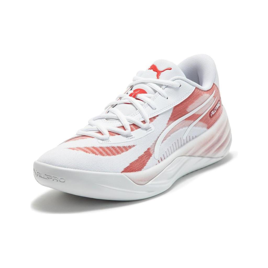 PUMA All Pro Nitro Low top Basketball Shoes Unisex White Pink 379081-04