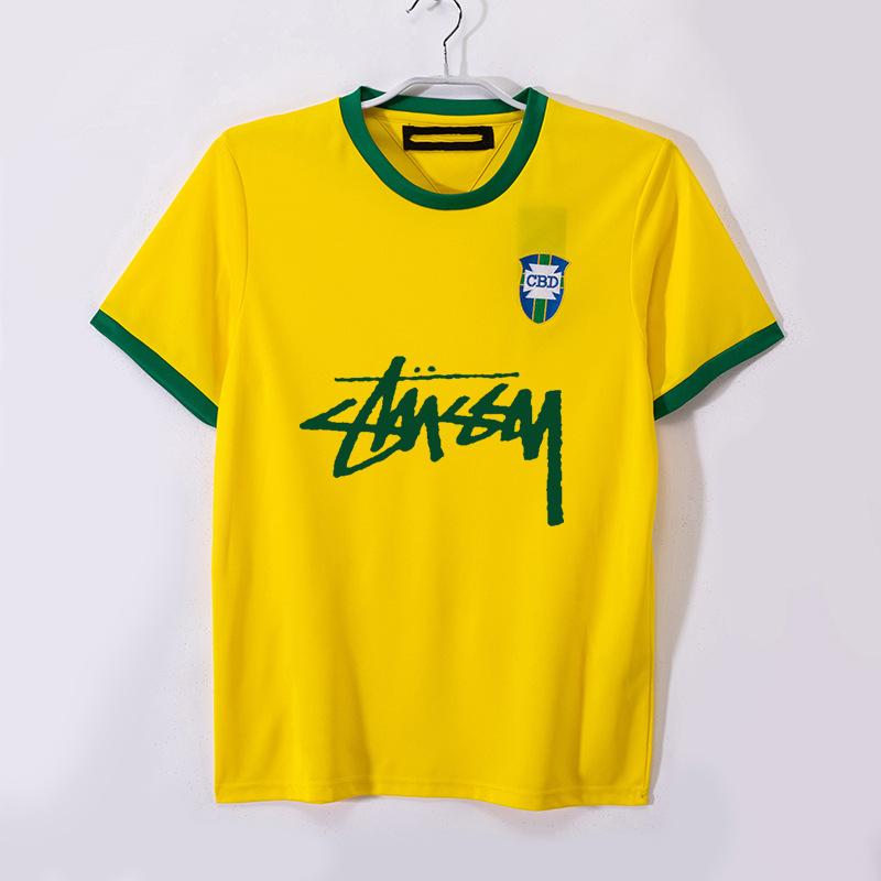 Retro signature jersey Brazil France Portugal Argentina Italy England Spain football jersey wholesale S