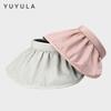 YUYULA Women's Summer Sun Protection Hat UV Black Coated Shell Hat Fashionable High-Value Sunshade Beach Sun Hat