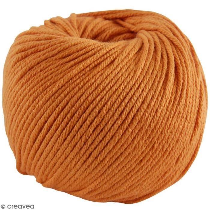Fil - DMC - Natura Medium - Couleur Orange Oranger - 50g