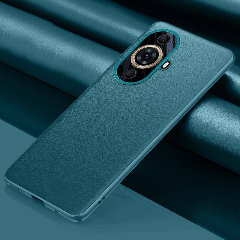 

Metal Lens Protection Phone Case for Huawei nova 11 Pro/nova 11 Ultra,Leather Coated TPU+PC Phone Cover (2nd Gen) Green