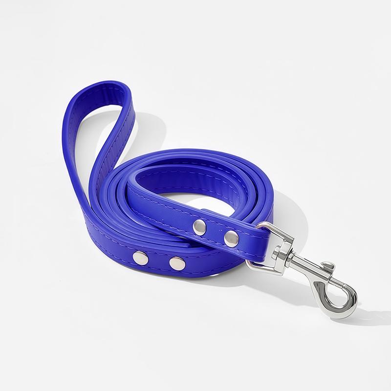 Colorful Soft Leather Pet Leashes with Alloy Buckle Fashional Skin-friendly Durable No-tangle Leash for Dogs Pets Accessories