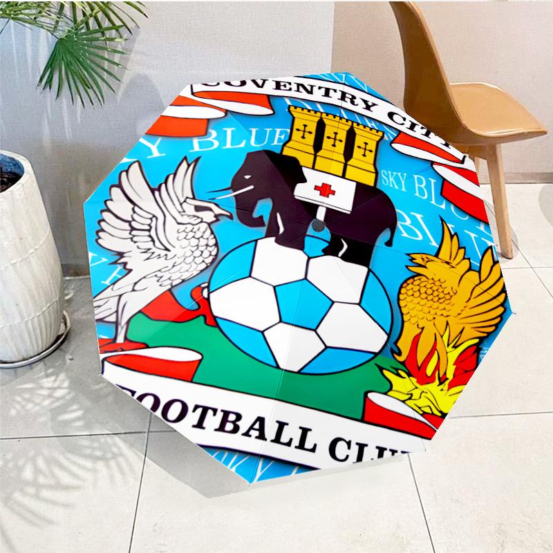 Newcastle United Crest Printed Automatic Umbrella, 8-Frame for Travel, camping, Casual Umbrella, Essential Gift for for family and friends