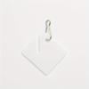 60Pcs Blank Key Tags 1.5 Inch Slotted Plastic Tags with Metal Snap Hooks White Square Hanging Tags for Key Cabinets Boxes Lockers Sturdy Frosted