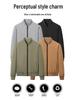 Men's Spring & Autumn Loose Solid Color Jackets - Middle-Aged Dad Business Casual Fashion