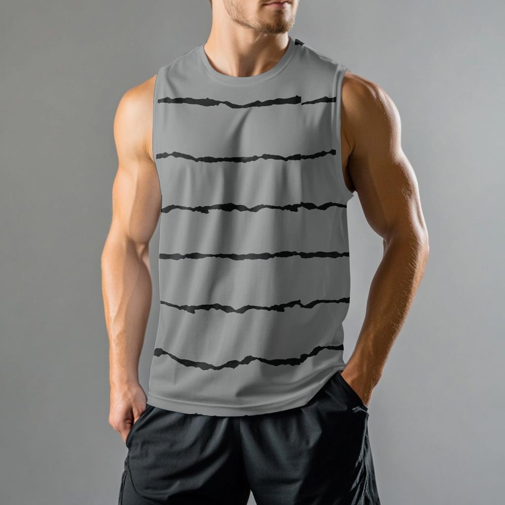 Men's Fashion Printed Sports Casual Sleeveless Vest