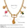Personalized Stainless Steel Necklace Gold Fashion High Sense Clover Pepper Design Sense Temperament Necklace Jewelry