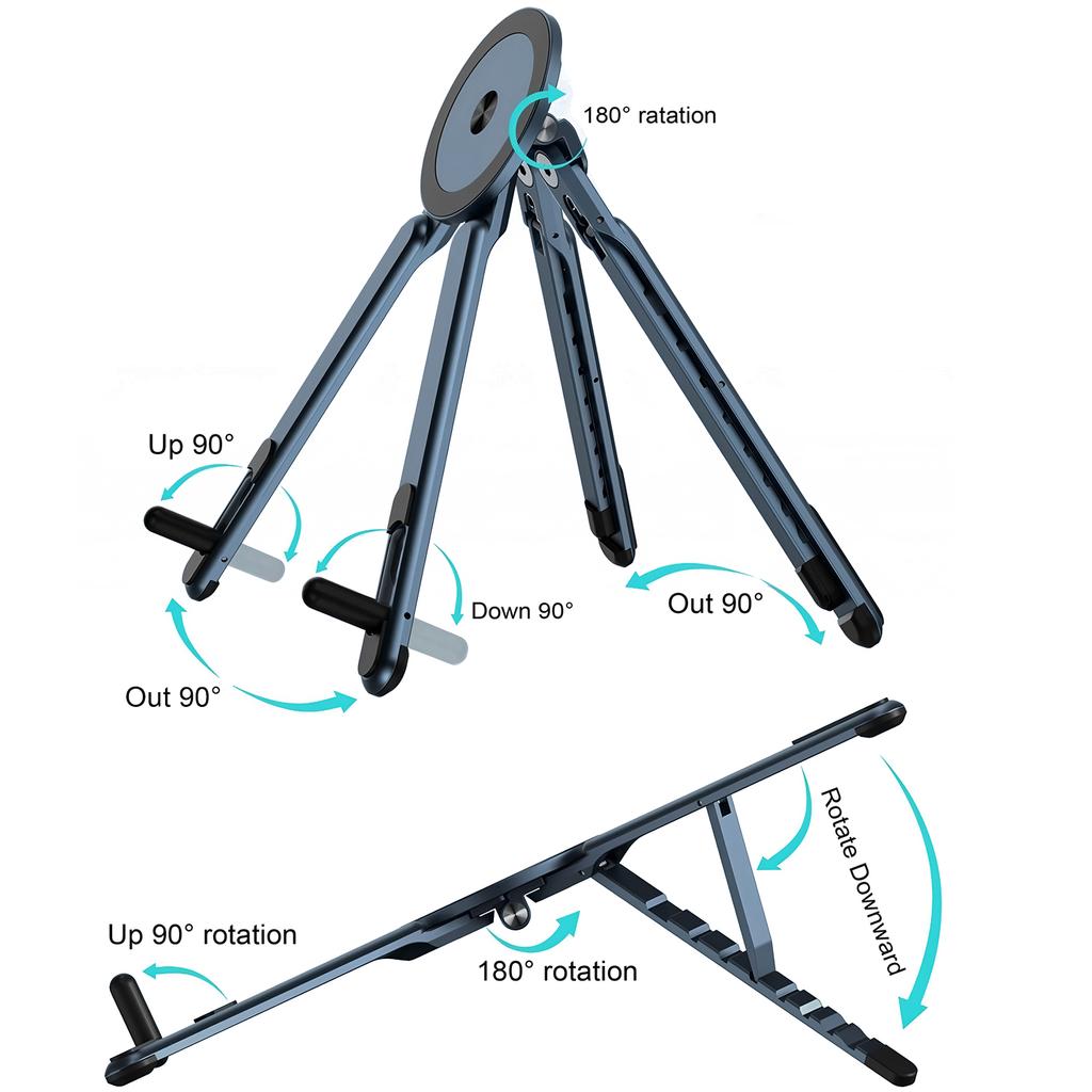 Xiaomi Portable Magnetic Phone Holder & Selfie Stick 3-in-1 Foldable Tripod Stand for iPhone iPad Tablet Laptop Desktop Use Holder