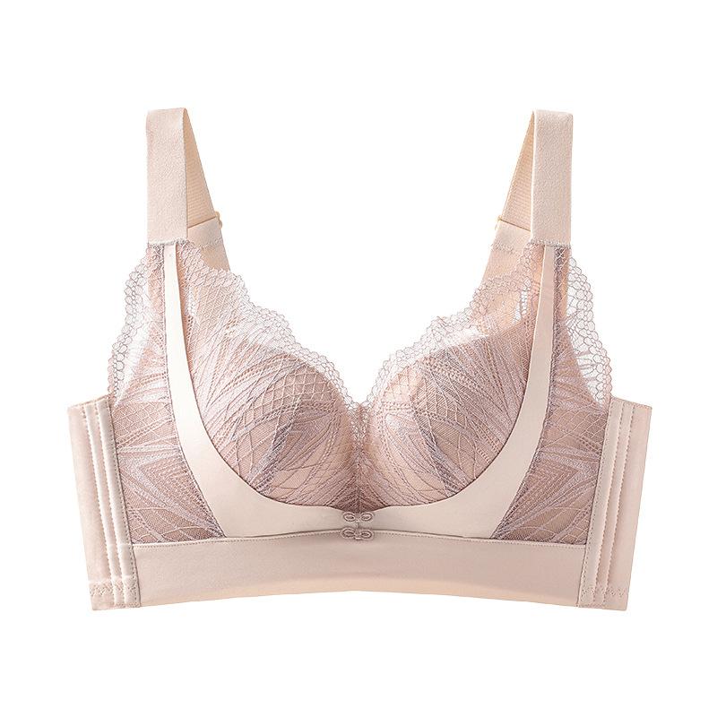 

Breathable Bra Thin Cup Bra Women s Anti Sagging Bra Push Up Bra 42/95C розовый