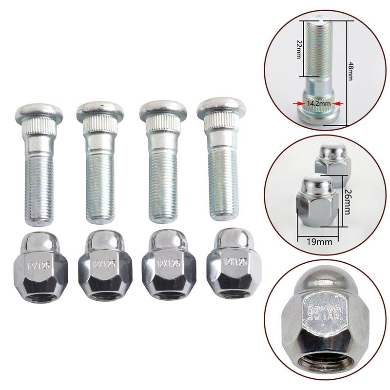 4x Wheel Hub Bolt Stud Wheel Hub Lug Nut 28171AJ000 28365FE001 For Ascent For BRZ For Forester For Impreza For WRX For Legacy
