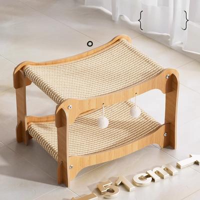 Double Layer Jute  Scratching Board Inteated  Bed Summer Resistant Durable Non Edding Multi  Claw Inding Toy