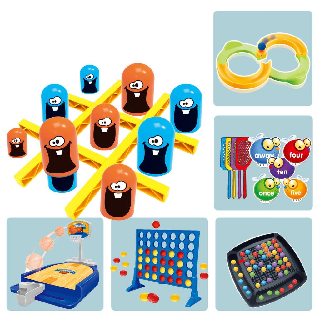 Blue Orange Big Eat Small Game Interesting Practical Plastic Line Up Chess Table Game for Home