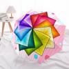 1pc Color Wheel Mandala Automatic Open/Close Umbrella, Compact Travel Umbrella, 8-Rib Sturdy Frame - Ideal Gift for Friends yy251118009