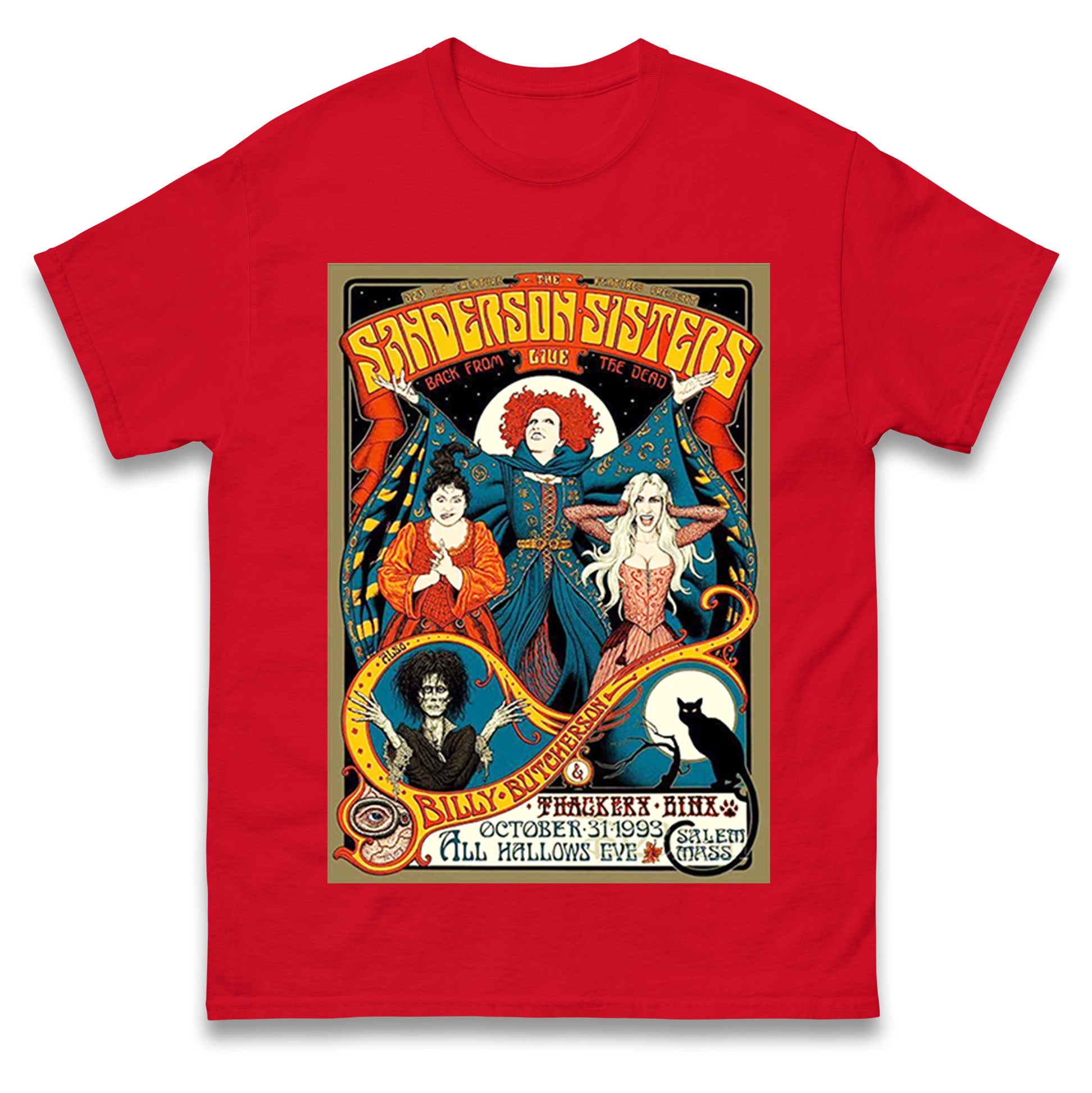 The Sanderson Sisters Back From The Dead Halloween Mens T Shirt Womens Tops Teess S