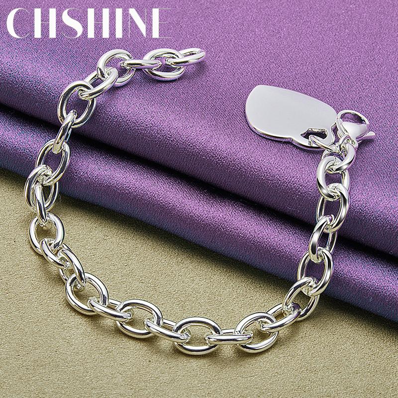 CHSHINE Bransoletka ze Srebra Próby 925 z Serduszkiem Dla Kobiet Weselna Impreza Modna Biżuteria z Charmsami