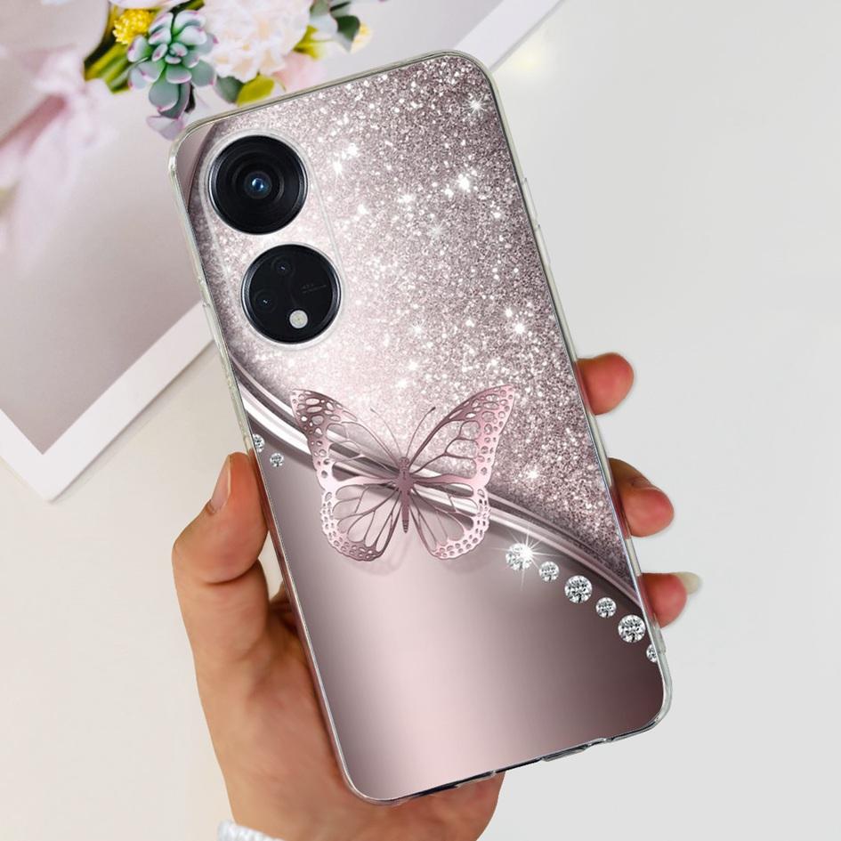 6.43" For OPPO Reno8 T 4G Case Soft Silicone Cover Cute Fashion Printed Bumper Funda For OPPO Reno 8T CPH2481 Coque Reno8T Cover