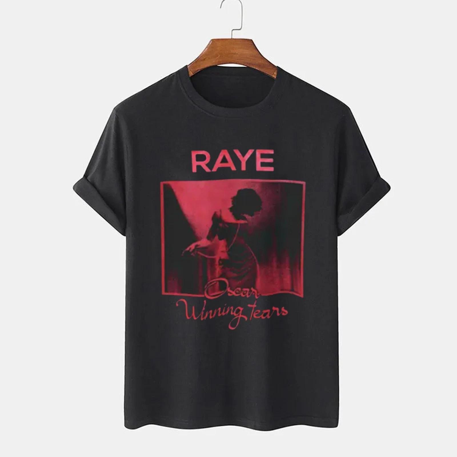 Футболка RAYE «Слезы Оскара», Ретро-футболка с изображением певицы Raye, Футболка с тура RAYE XL