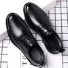 Leather Shoes Men's Formal British Style Casual Low-top Black Round Head Wedding Groom Shoes 2025