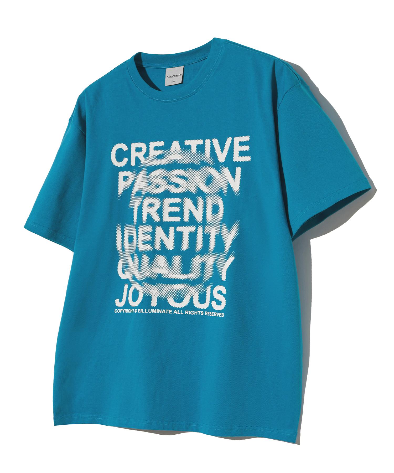 Illuminate Circle Blur Round T-Shirt - Blue Blue/L