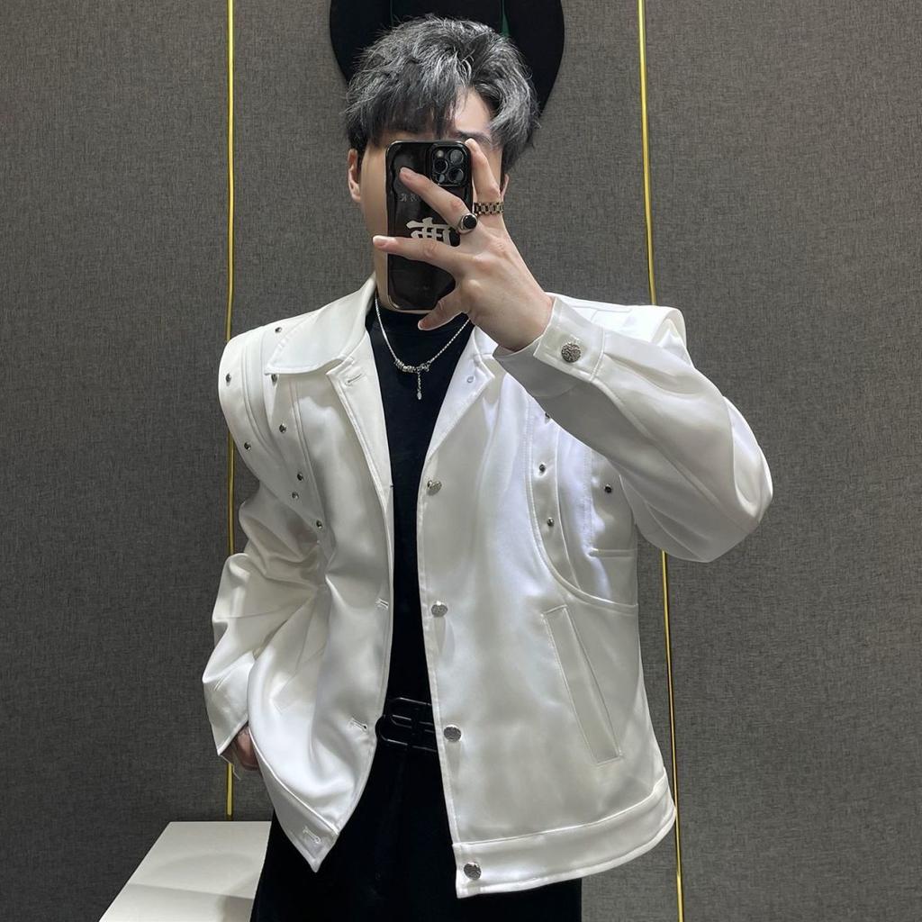 2025 Doppellagige Jacke Herren High-End Mäntel Schicke Motorradjacke