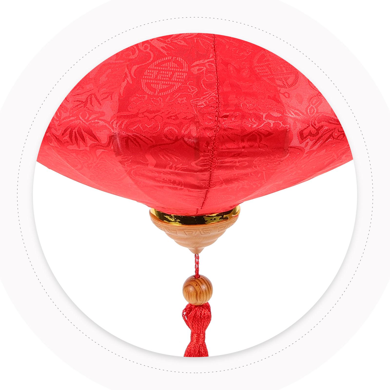 

Large Hanging Lantern for Festival Decor Floral Design Light Weight Cloth and Metal Chinese Style Lantern for Garden Indoor other