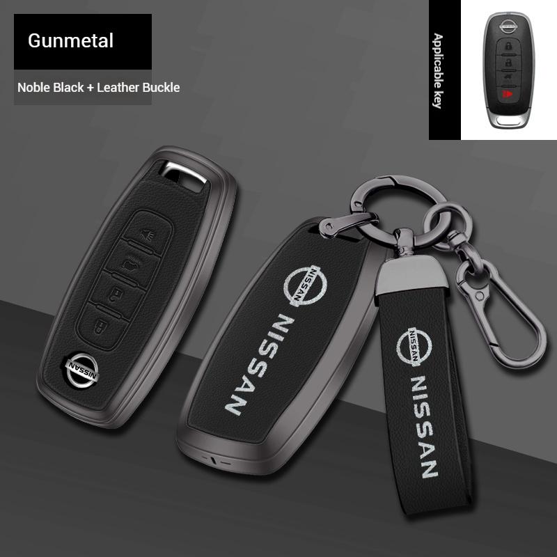 Car Zinc Alloy Key Case Key Bag Car Metal Key Shell For Nissan X-Trail Tiida Teana Juke Leaf Micra Almera Qashqai Sentra Serena