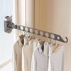 Wall Mounted Folding Drying Rack Space Aluminum Multi-clip Hangers  Balcony