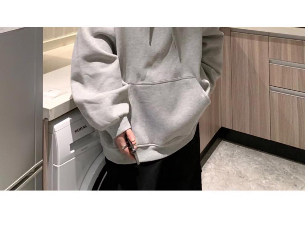 1977 American Fashion Übergroßes Herren-Kapuzensweatshirt - Schweres Design, Frühling/Herbst, Unisex