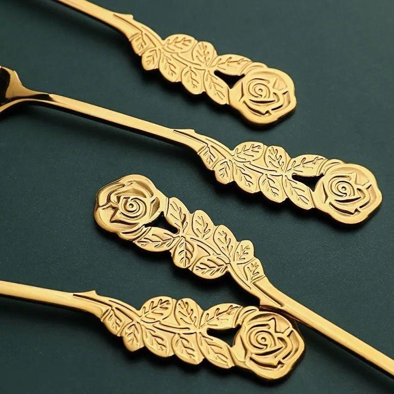 Dinnerware Knife and Fork Sets Exquisite Palace Style Tableware Western Tableware Kitchen Supplies