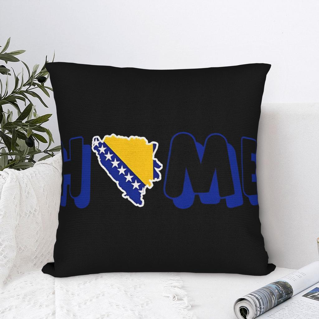 Bosnia And Herzegovina Flag Pillow Case Morden Pillow Cover Soft Pillowcases For Sofa Car Home Decor