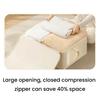 Compression Clothing Clothes Organizer Satin Self Compression Bag Zippered Space Saving Storage Bag for Blankets Jackets