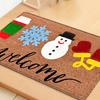 Door Mat Letter Print Water-absorbent Carpet Bedroom Living Room Christmas Welcome Mat Household