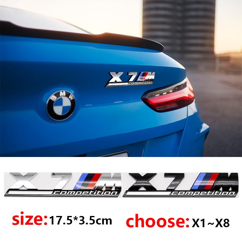 ABS Competition Car Trunk Badge Emblem Thunder Edition Sticker For BMW M logo 1m 2m 3m 4m 5m 6m 7m 8x1m X2M X3M X4M X5M X6M X7M