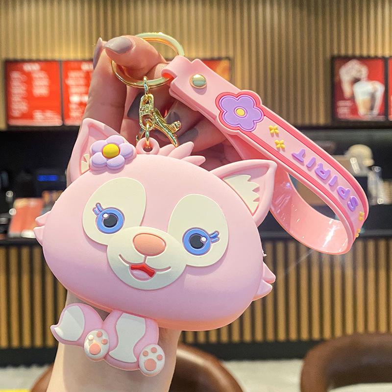 Silicone Bear Girl Coin Purse & Keychain Earphone Pouch