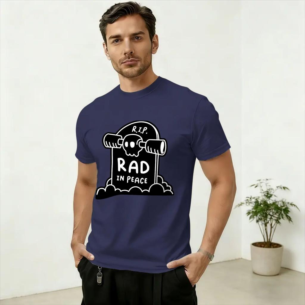 Vintage Rad In Peace TShirt for Unisex Crewneck Cotton T Shirts Meme Short Sleeve Tee Shirt Birthday Present Clothing