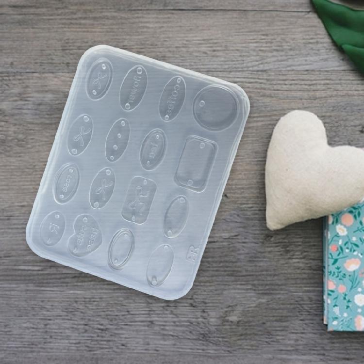 Silicone Mold for Geometric Shapes Pendant Accessories Epoxy Resin Jewelry Mold with Hole Decorative Keychain Mould