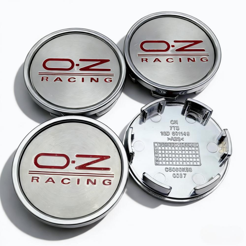 4 Stück 58mm 53mm Auto Radnabendeckel Mit OZ O.Z Racing Logo Emblem Abzeichen Radkappen Felgenmitte Staubschutz Naben Zubehör