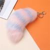 Charming Foxes Tail Keyring Versatile And Trendy Plush Keyring Decors Fashionable Bag Charm For Keys Purse Or Car Decors